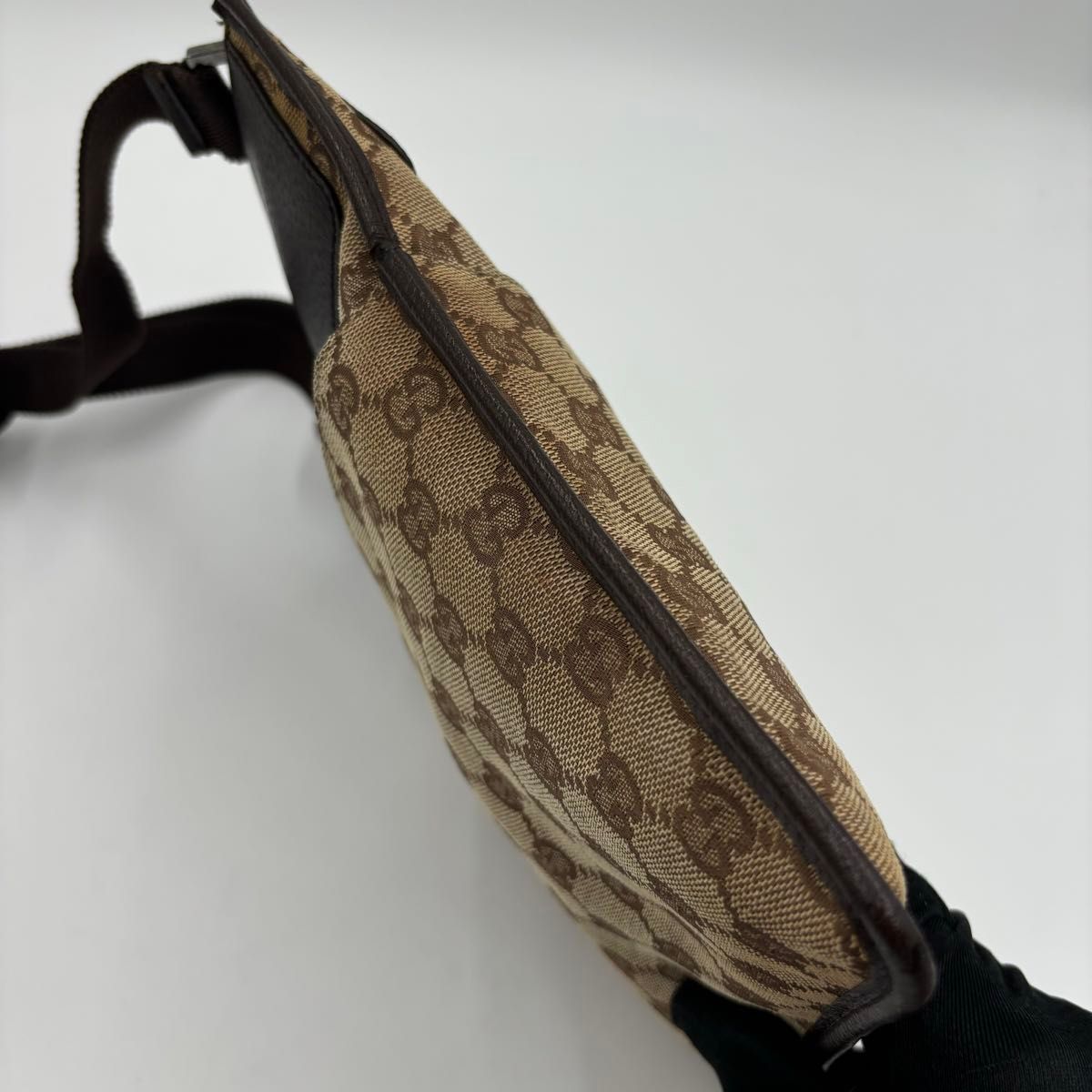GUCCI グッチ GG キャンバス×レザー ショルダーバッグ GUCCI グッチ GG キャンバス×レザー ショルダーバッグ