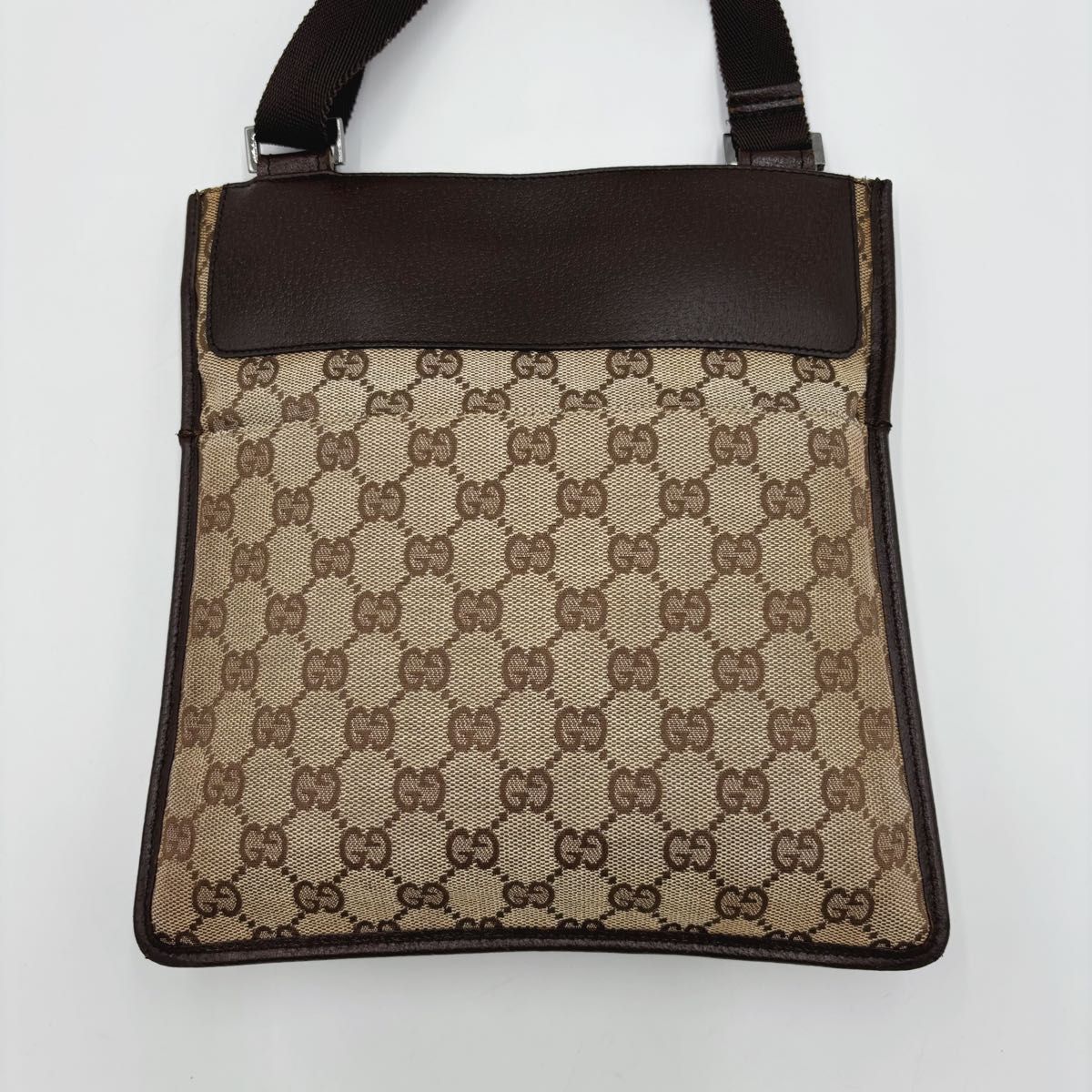 GUCCI グッチ GG キャンバス×レザー ショルダーバッグ GUCCI グッチ GG キャンバス×レザー ショルダーバッグ