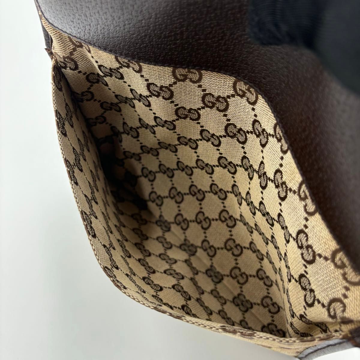 GUCCI グッチ GG キャンバス×レザー ショルダーバッグ GUCCI グッチ GG キャンバス×レザー ショルダーバッグ