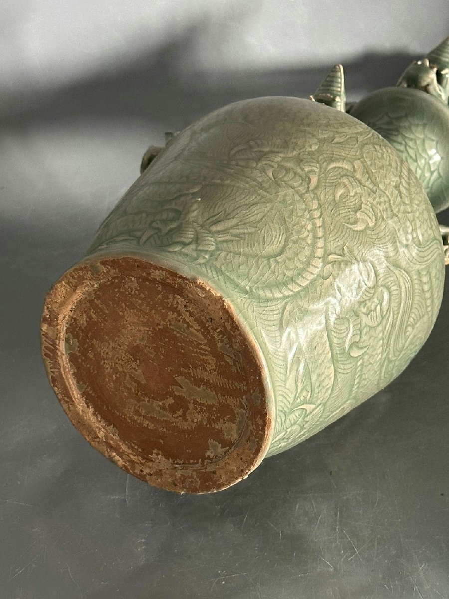 のんカフェインで　朝鮮美術　李朝　高麗青磁　鉢　時代箱付　V　R6839 李朝青磁鉢 - 古美術 三坂堂 online shop