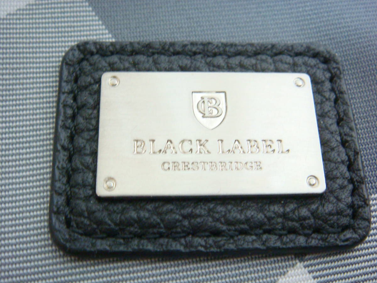  beautiful goods. person Black Label BLACK LABEL CRESTBRIDGE clutch bag hawk .