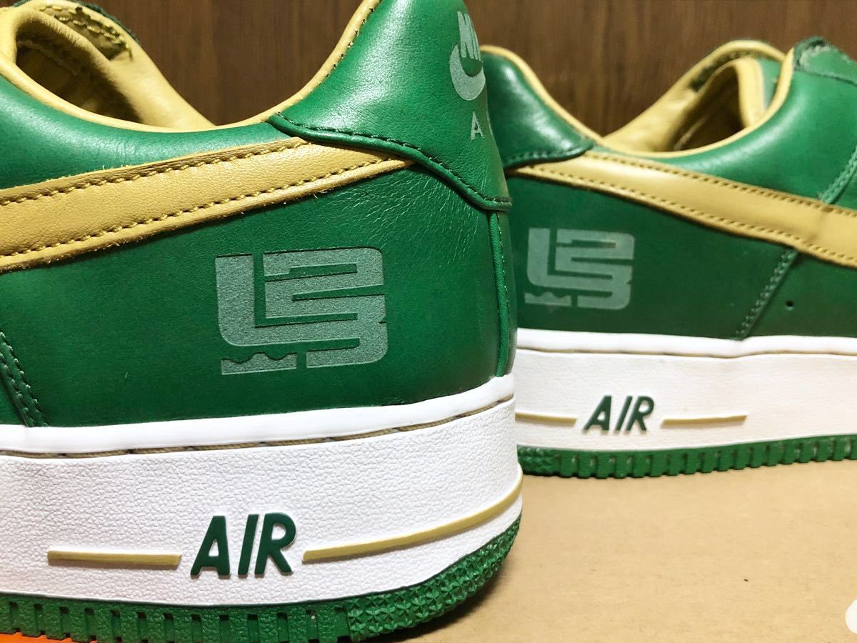 04年製 LE限定 NIKE AIR FORCE 1 LTD LEBRON ナイキ エアフォース レブロン ジェームズ AF1【309063-371】グリーン レザー US10.5_画像4