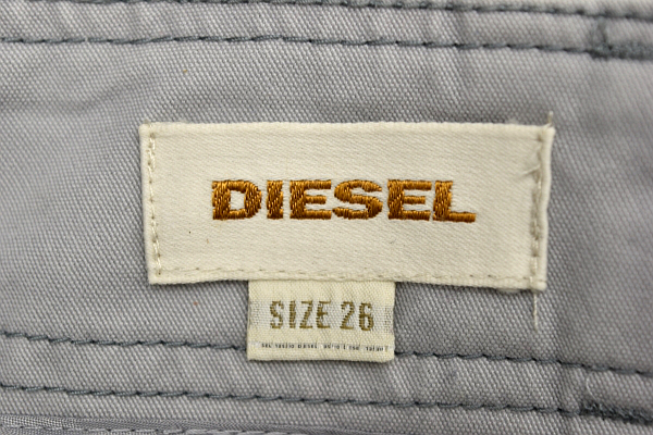 J-9957★DIESEL Project 78 ディーゼル プロジェクト 78★稀少レアな 正規品 グレー デニム＆スエット 裾リブ素材 サイドライン パンツ 26_画像4