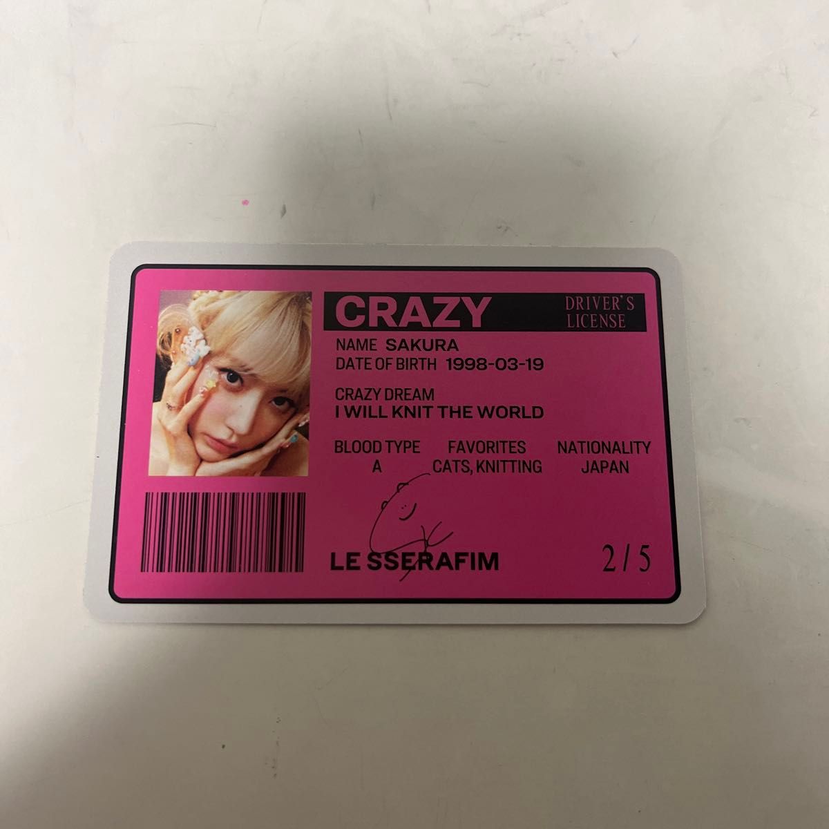 Le Sserafim ルセラフィム サクラ 宮脇咲良 crazy トレカ vol 3 Le Sserafim ルセラフィム サクラ 宮脇咲良 crazy トレカ vol 3
