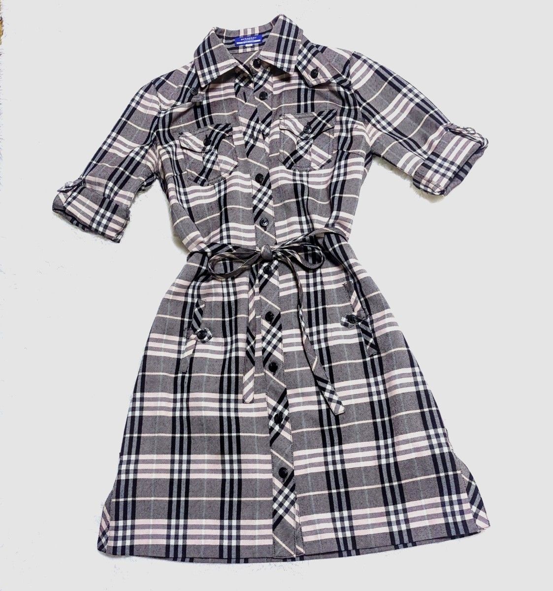 美品】バーバリーブルーレーベル BURBERRY BLUELABEL シャツ 美品】バーバリーブルーレーベル BURBERRY BLUELABEL シャツ