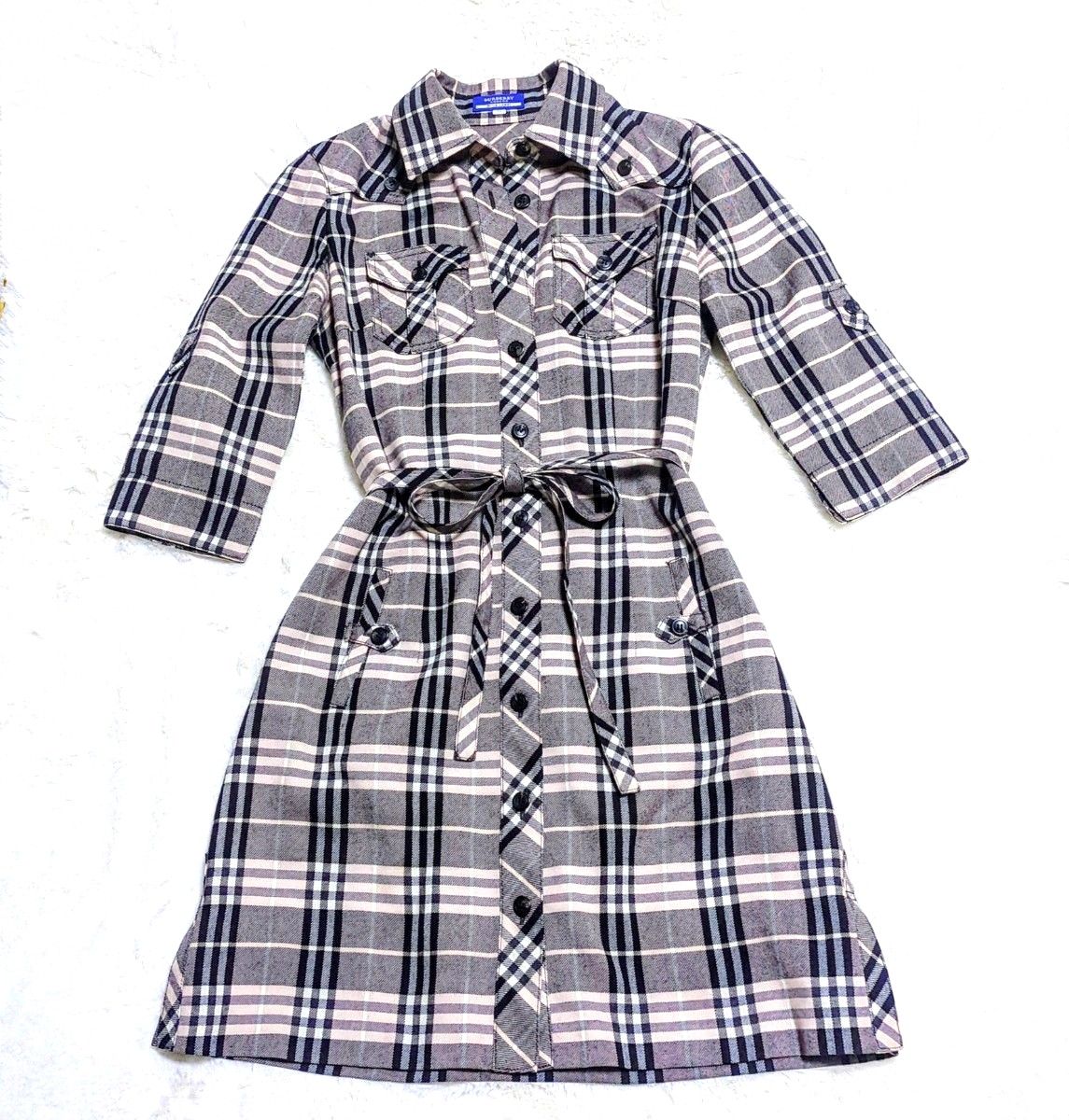 美品】バーバリーブルーレーベル BURBERRY BLUELABEL シャツ 美品】バーバリーブルーレーベル BURBERRY BLUELABEL シャツ