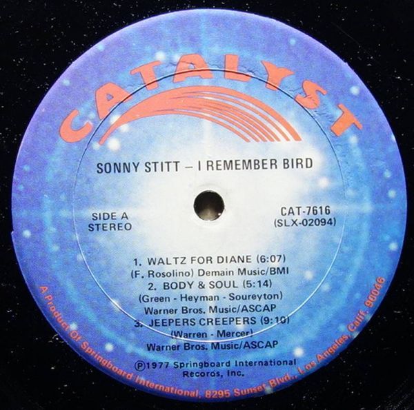 Sonny Stitt - I Remember Bird◆Pat Brittプロデュース作品◆Dolo Coker / Frank Rosolino他参加◆Catalyst Records / CAT-7616_画像5