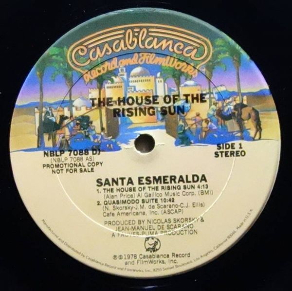 プロモ盤◆Santa Esmeralda - The House Of The Rising Sun◆Casablanca / NBLP 7088 DJ_画像3