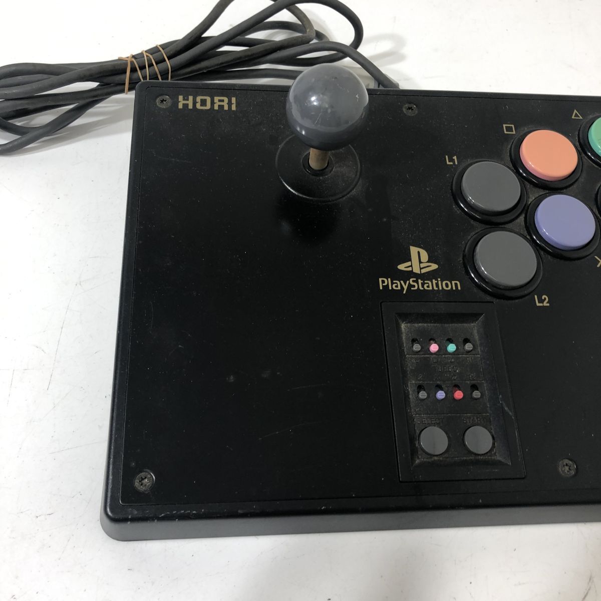 [11/24 last liquidation ]HORI PS1 PlayStation1 controller Fighting Stick PS HPS-07 not yet inspection goods AAL0807 small 7450/0905