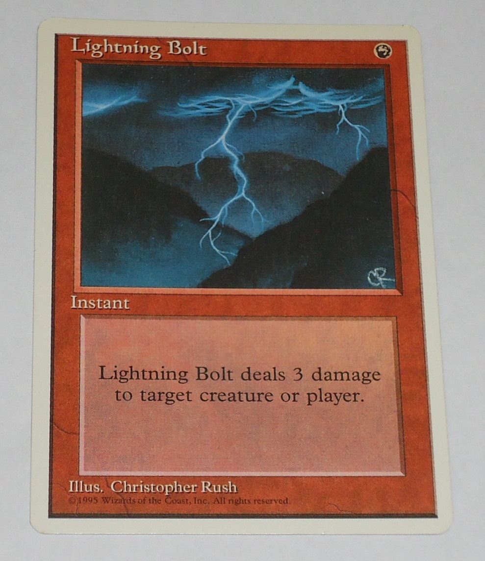 MTG Lightning bolt（稲妻）英語版 1995年 白枠_画像1
