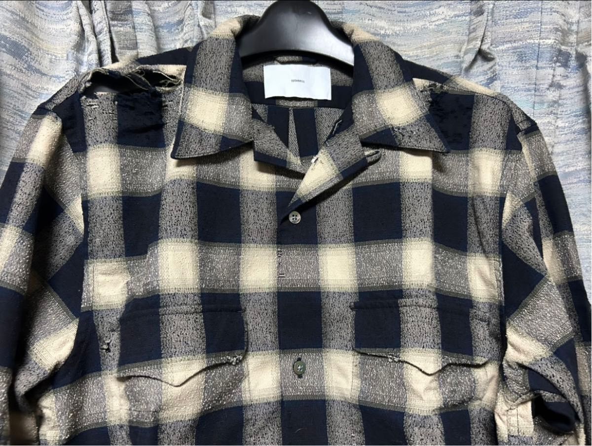 22AW SUGARHILL シュガーヒル OMBRE CRASHED SHIRT オンブレ 22AW SUGARHILL シュガーヒル OMBRE CRASHED SHIRT オンブレ