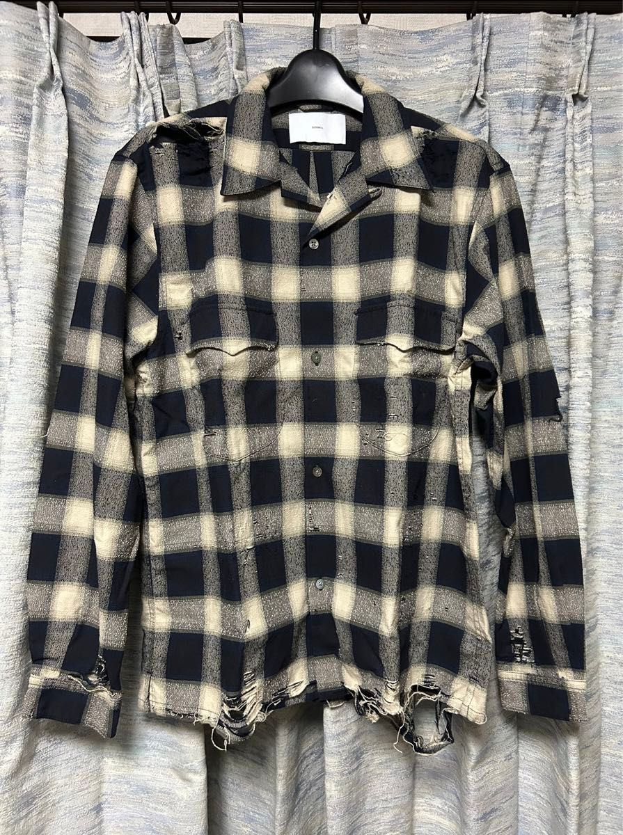 22AW SUGARHILL シュガーヒル OMBRE CRASHED SHIRT オンブレ 22AW SUGARHILL シュガーヒル OMBRE CRASHED SHIRT オンブレ
