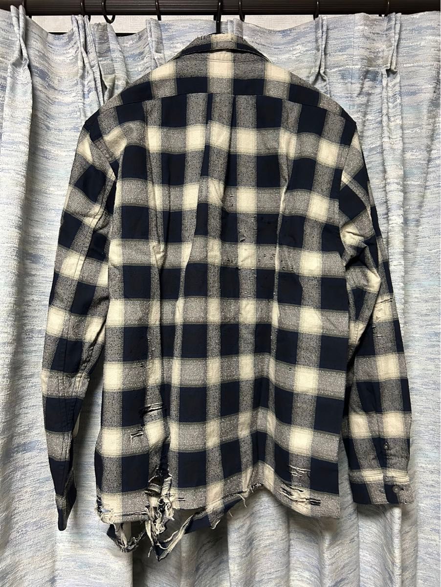 22AW SUGARHILL シュガーヒル OMBRE CRASHED SHIRT オンブレ 22AW SUGARHILL シュガーヒル OMBRE CRASHED SHIRT オンブレ
