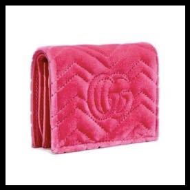 新品◇GUCCI Pink GG Marmont モーメント ミニ折りたたみ財布 グッチ