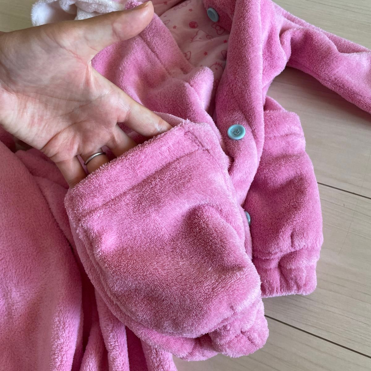 キティちゃん着ぐるみ パジャマ 上下セット ピンク ルームウェア キティちゃん着ぐるみ パジャマ 上下セット ピンク ルームウェア