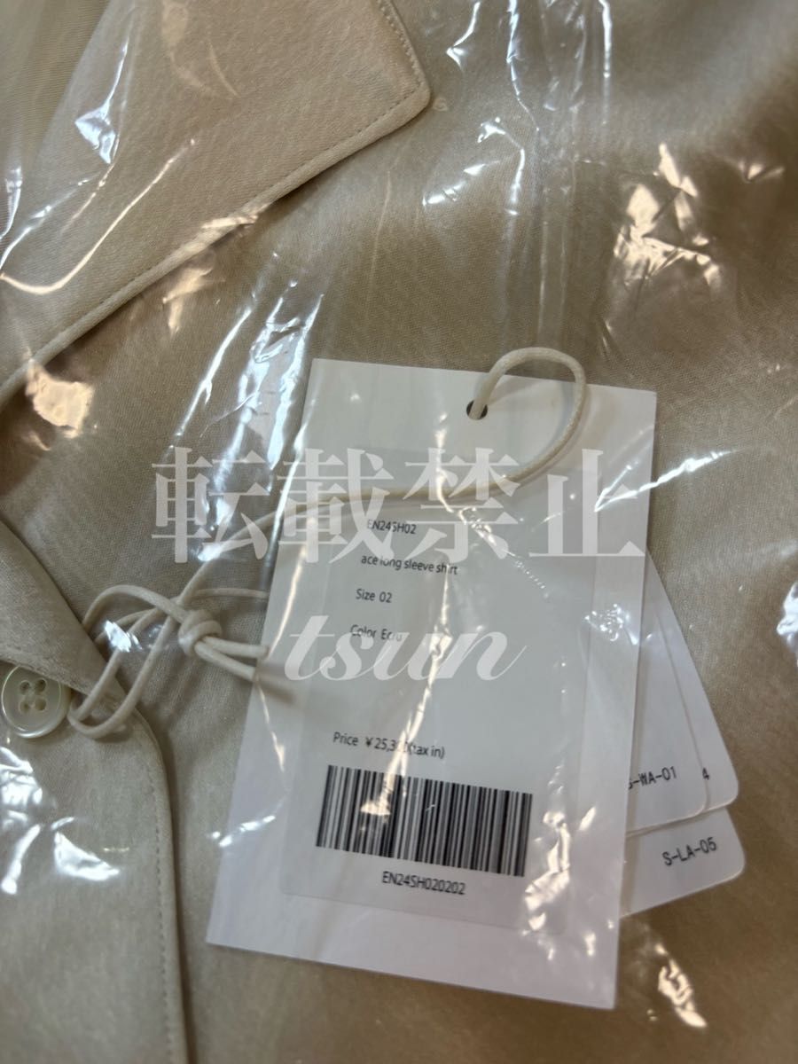 イナフ ENOF ace long sleeve shirt アセテートシャツ エクリュ イナフ ENOF ace long sleeve shirt アセテートシャツ エクリュ