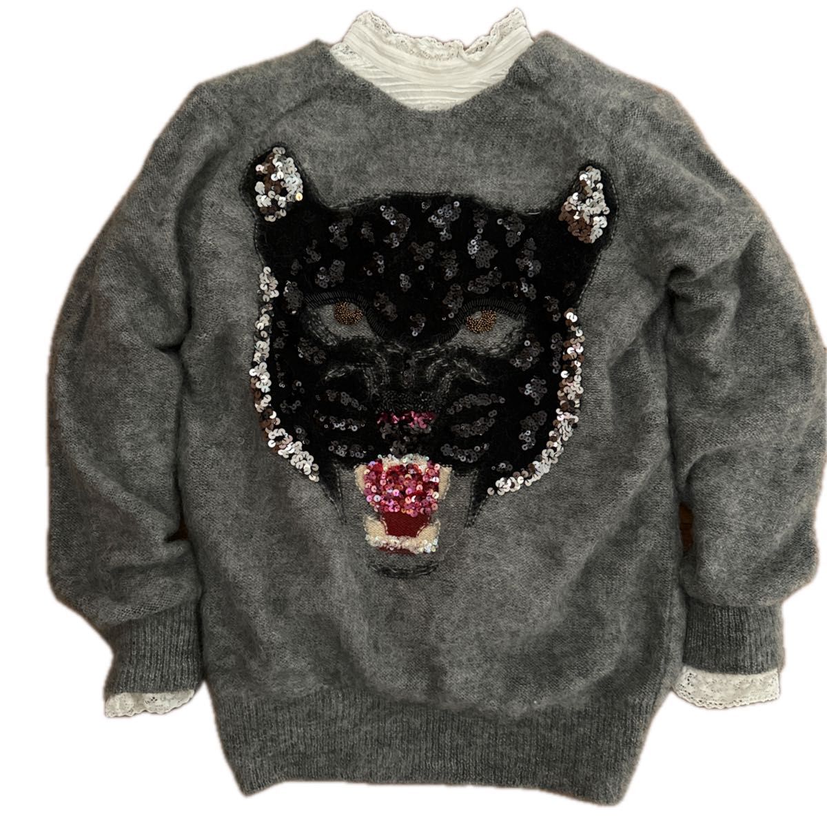 JUNYA WATANABE 際立ち COMME des GARCONS刺繍カーディガン JUNYA WATANABE 際立ち COMME des GARCONS刺繍カーディガン