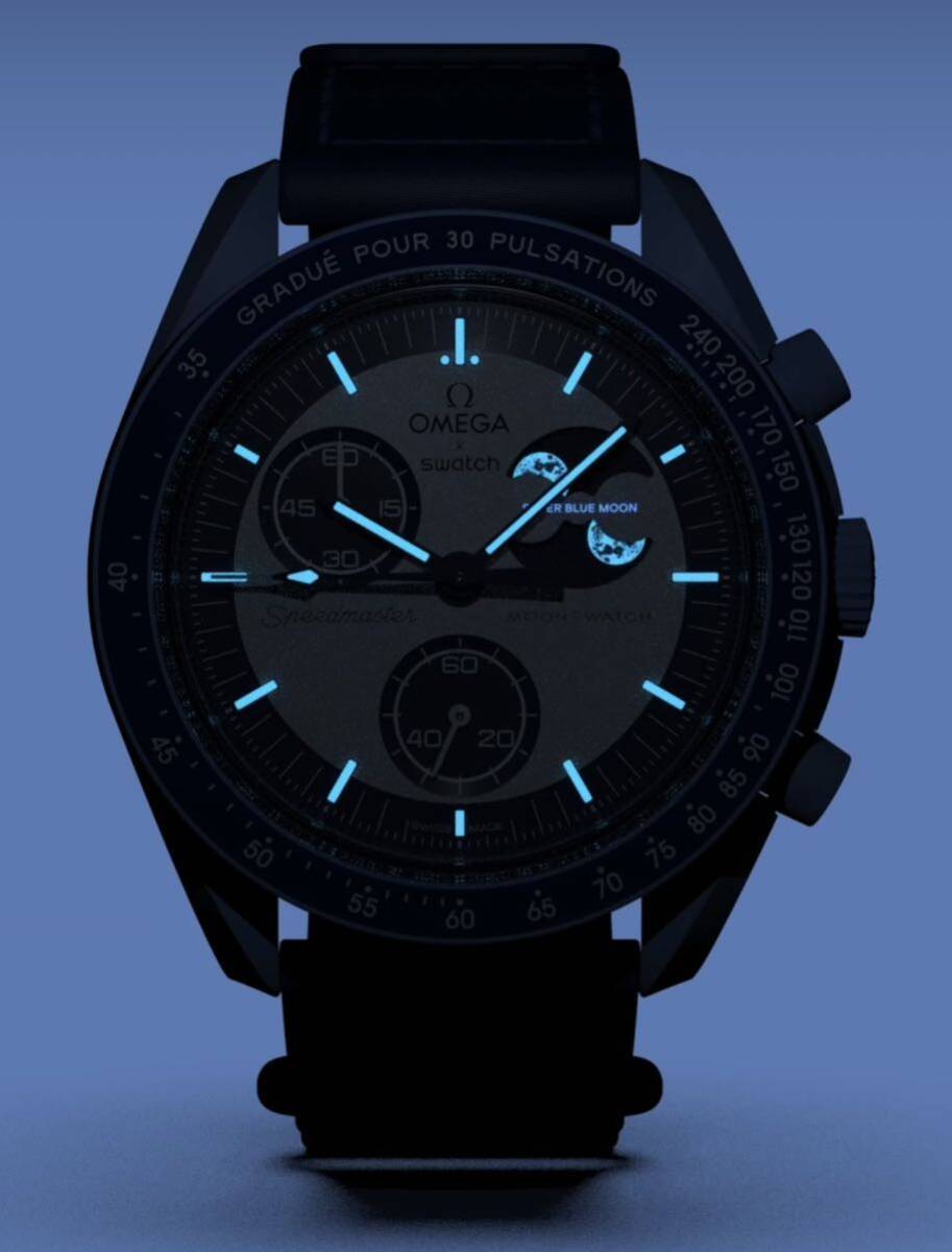 送料無料 青 OMEGA Swatch Moonswatch Mission to The Super 送料無料 青 OMEGA Swatch Moonswatch Mission to The Super