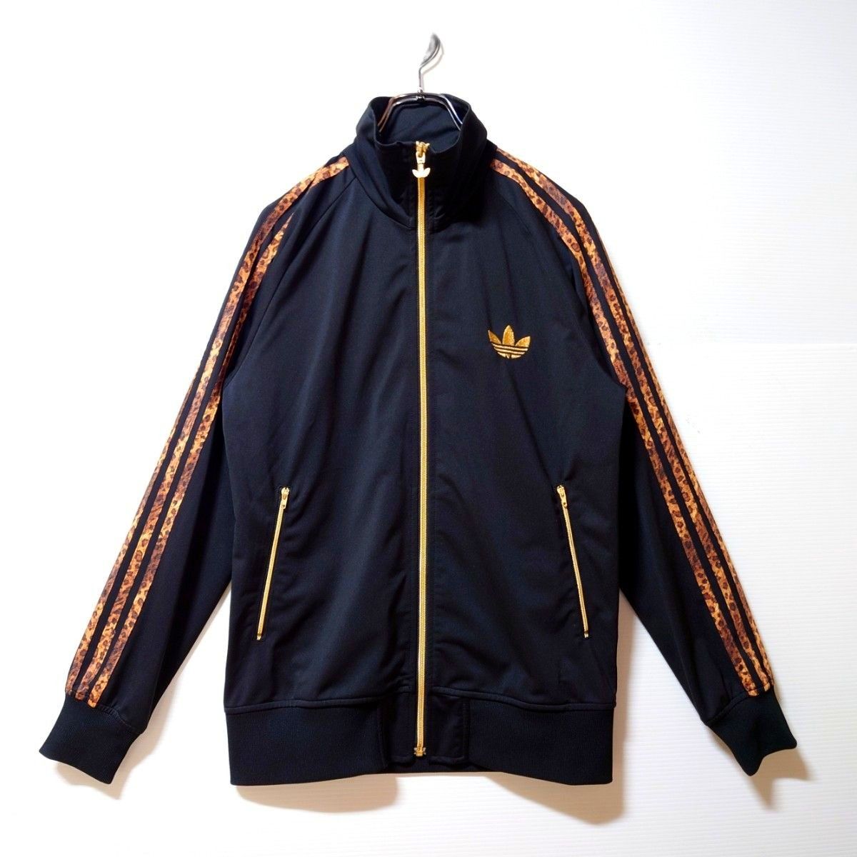 希少柄 adidas 黒 M レオパード トラックジャケット ジャージ 希少柄 adidas 黒 M レオパード トラックジャケット ジャージ