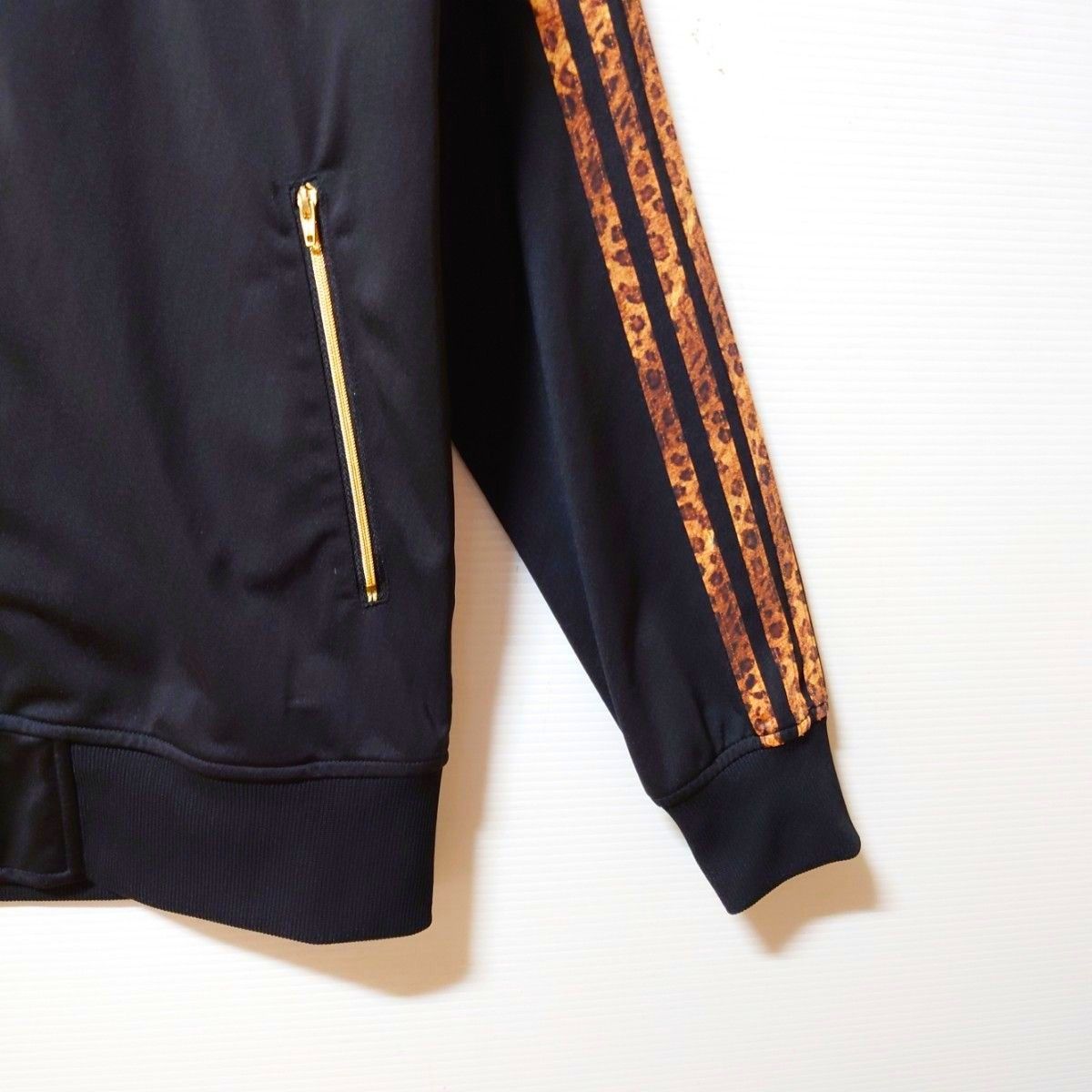 希少柄 adidas 黒 M レオパード トラックジャケット ジャージ 希少柄 adidas 黒 M レオパード トラックジャケット ジャージ