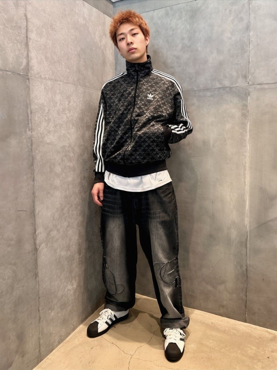 新品 adidas 黒3XL モノグラム ファイヤーバードトラック 新品 adidas 黒3XL モノグラム ファイヤーバードトラック
