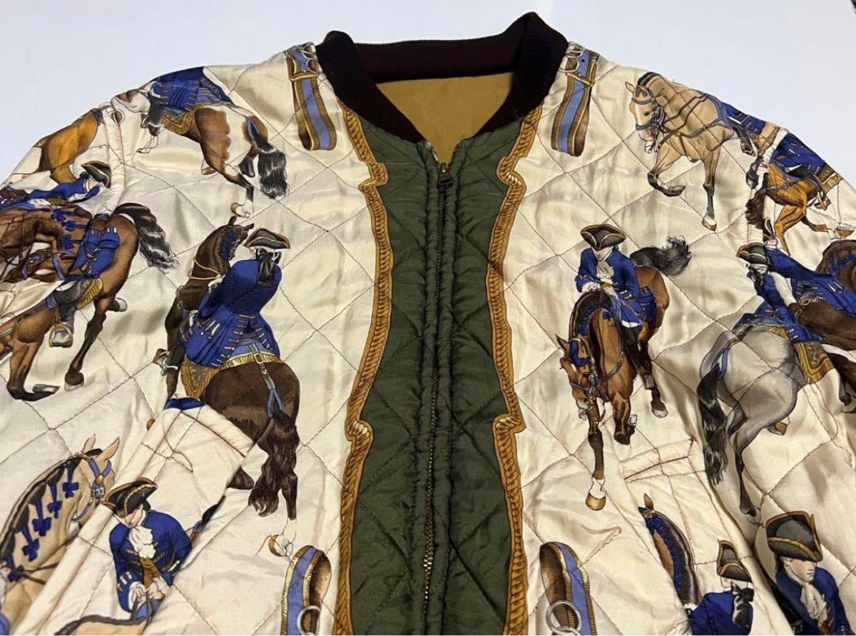 HERMES エルメス ヴィンテージ リバーシブル ブルゾン ホース 馬 HERMES エルメス ヴィンテージ リバーシブル ブルゾン ホース 馬