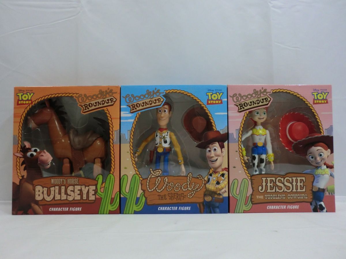 31 送80サ 0918$E10 トイストーリー TOY STORY ラウンドアップ ROUNDUP ウッディ ジェシー ブルズアイ フィギュア 中古品