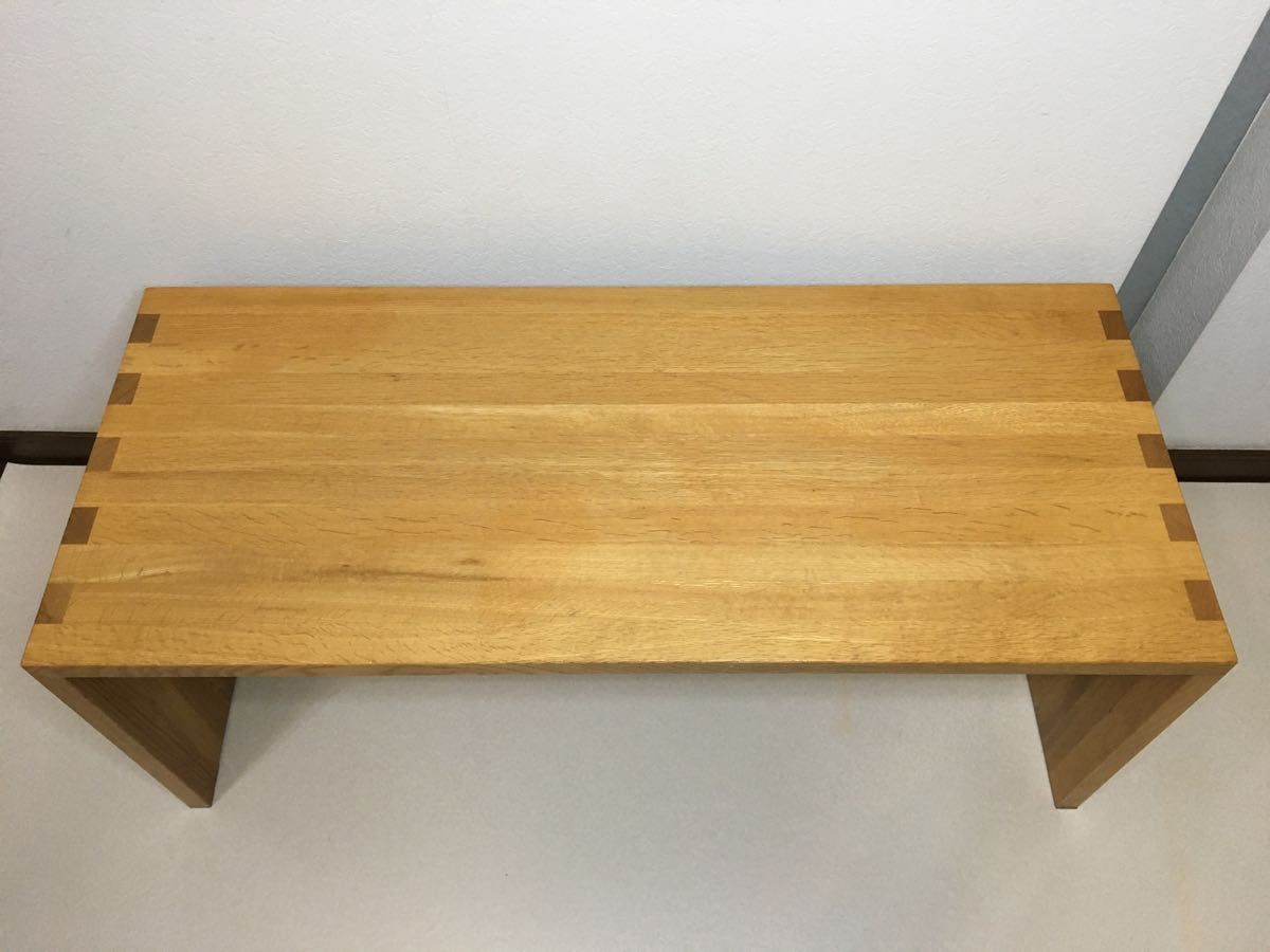 無印良品 オーク無垢材ベンチ ナチュラル (幅100㎝) コの字 無印良品 オーク無垢材ベンチ ナチュラル (幅100㎝) コの字