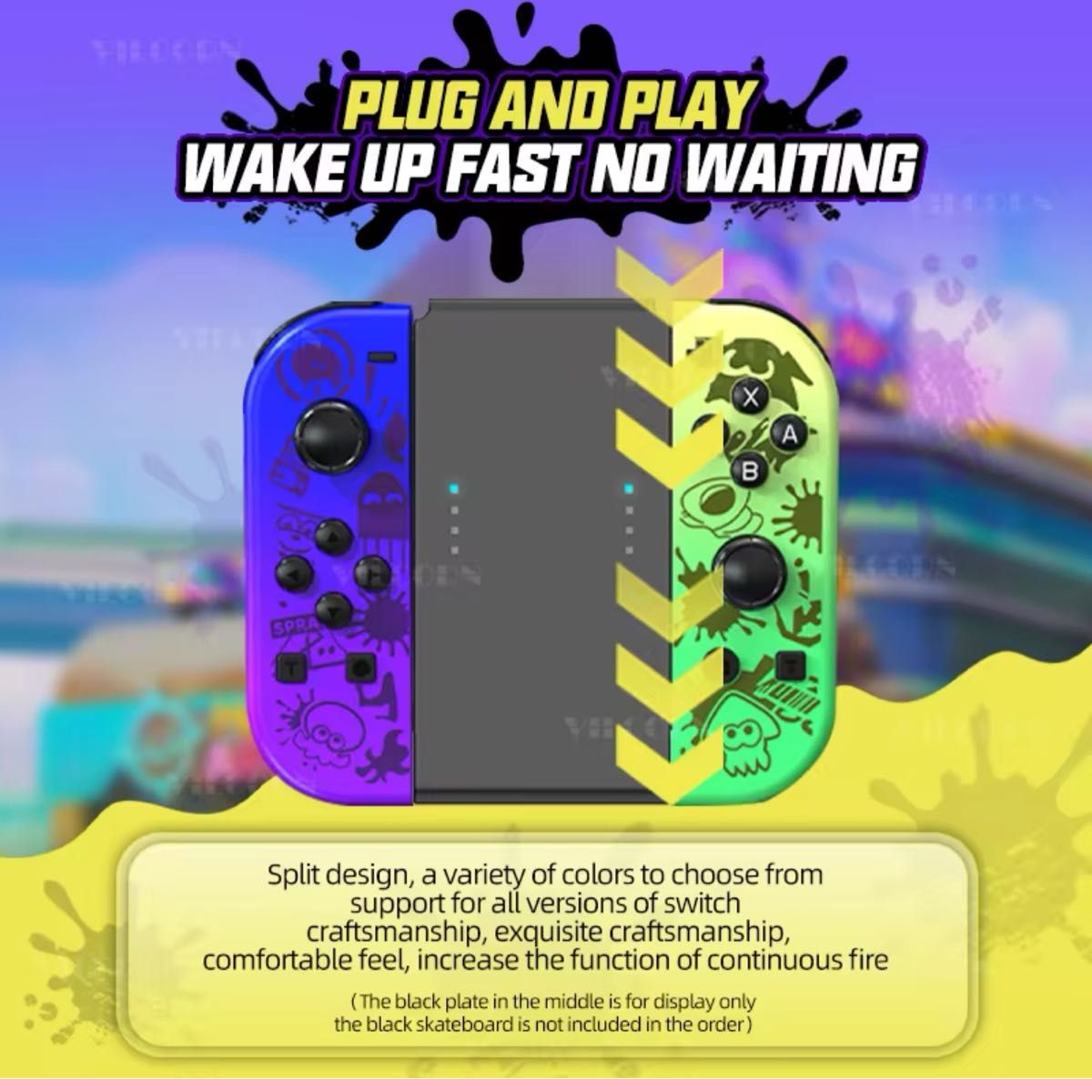 新品 スプラトゥーン 光るジョイコン Switch カスタム 互換 代替 新品 スプラトゥーン 光るジョイコン Switch カスタム 互換 代替