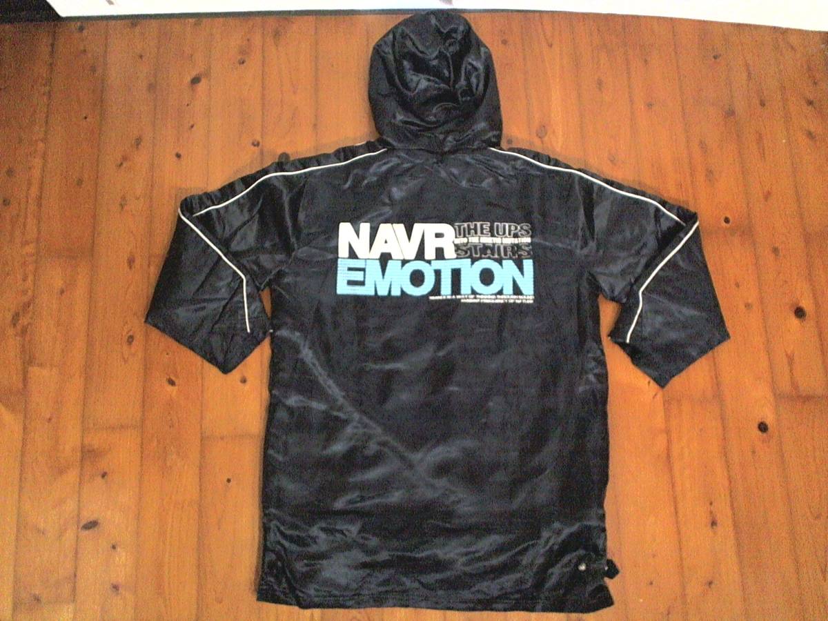 *150 size *paboto sport *Pavot Sports* reverse side boa bench coat Zip up long parka jacket dark blue black 