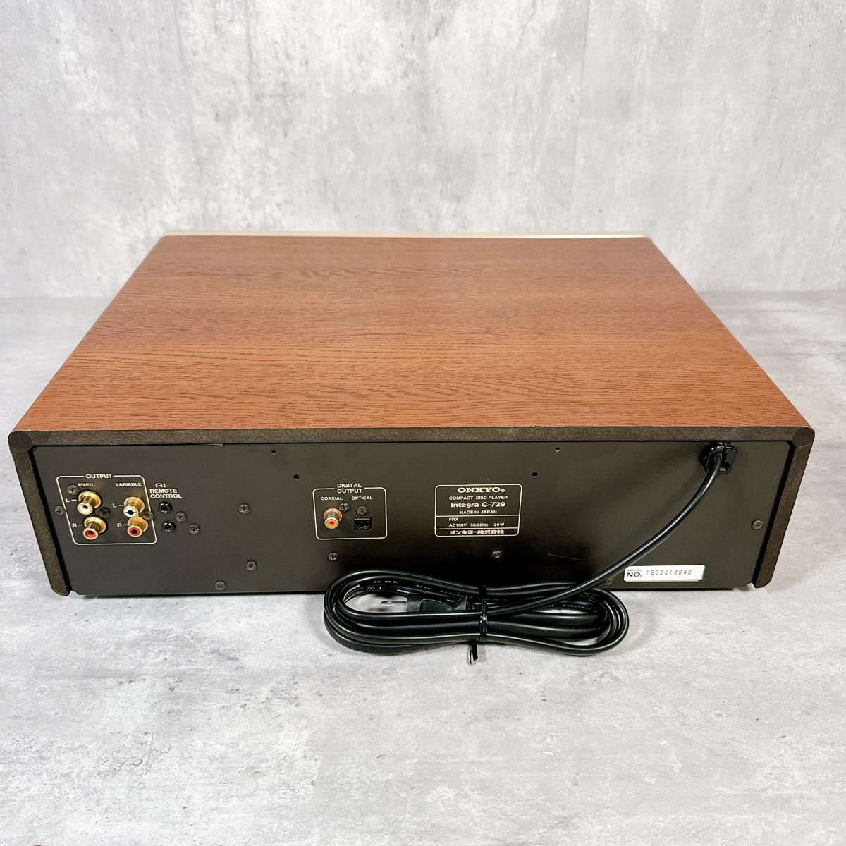 M109 ONKYO Integra C-729 CDプレーヤー 名機 美品 CDプレーヤー M109 ONKYO Integra C-729 CDプレーヤー 名機 美品 CDプレーヤー