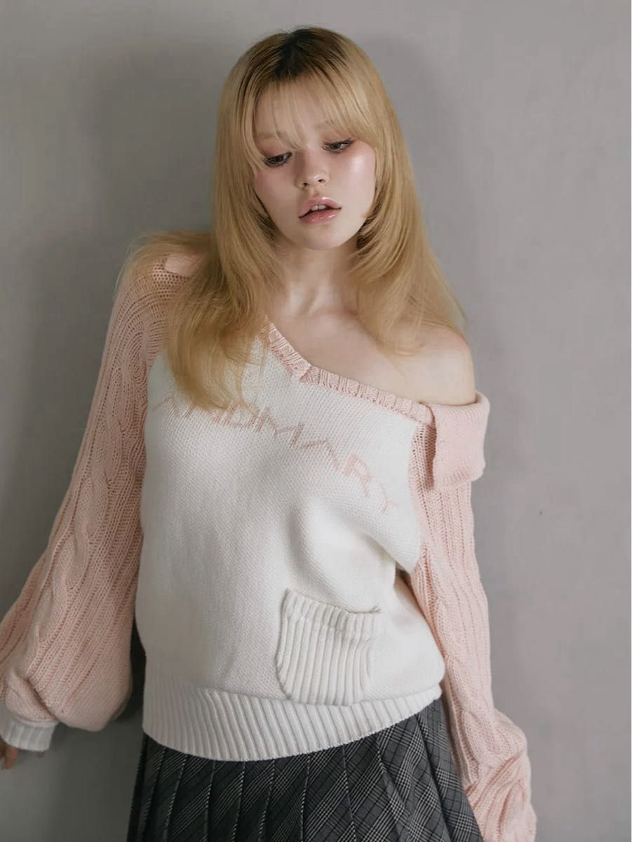 ANDMARRY Marie Knit tops Pink アンドマリー ニット 新品未使用 ANDMARRY Marie Knit tops Pink アンドマリー ニット 新品未使用