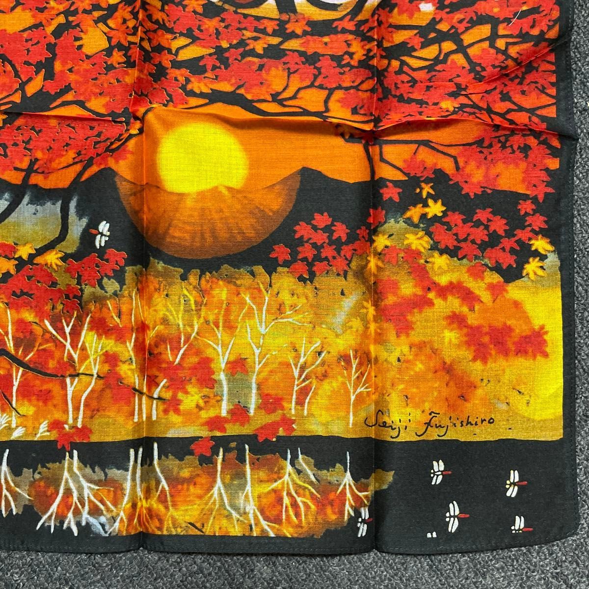 藤城清治 影絵の森美術館 ハンカチ 猫 41×41位 レオパード 藤城清治 影絵の森美術館 ハンカチ 猫 41×41位 レオパード