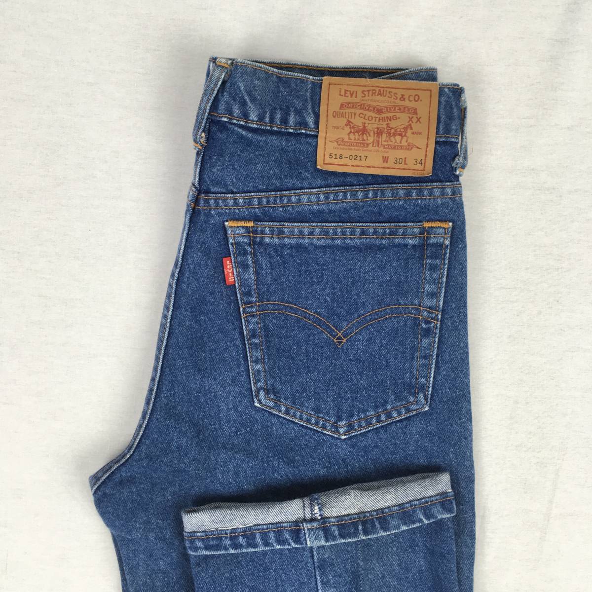 Levi's リーバイス 518-0217 518-0243 日本製 93年 デニム パンツ ジーンズ W30 L34 ストレート ジップフライ_画像1