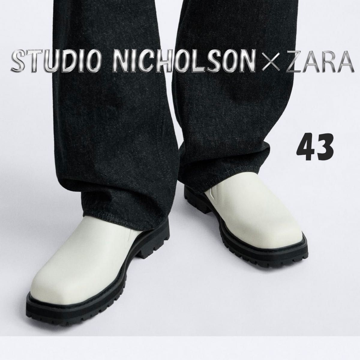 ZARA スタジオ ニコルソン VIBRAM ビブラム レザーローファー 43 ZARA スタジオ ニコルソン VIBRAM ビブラム レザーローファー 43