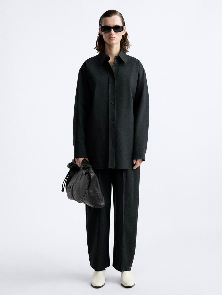 STUDIO NICHOLSON×ZARA ベルトシャツ L スタジオニコルソン×ザラ STUDIO NICHOLSON×ZARA ベルトシャツ L スタジオニコルソン×ザラ
