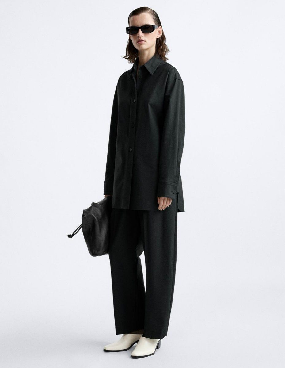 STUDIO NICHOLSON×ZARA ベルトシャツ S スタジオニコルソン×ザラ STUDIO NICHOLSON×ZARA ベルトシャツ S スタジオニコルソン×ザラ
