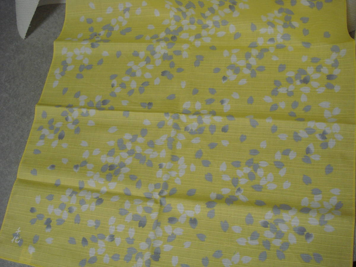 * Uno Chiyo furoshiki 3 sheets * yellow yellow Sakura petal floral print ....