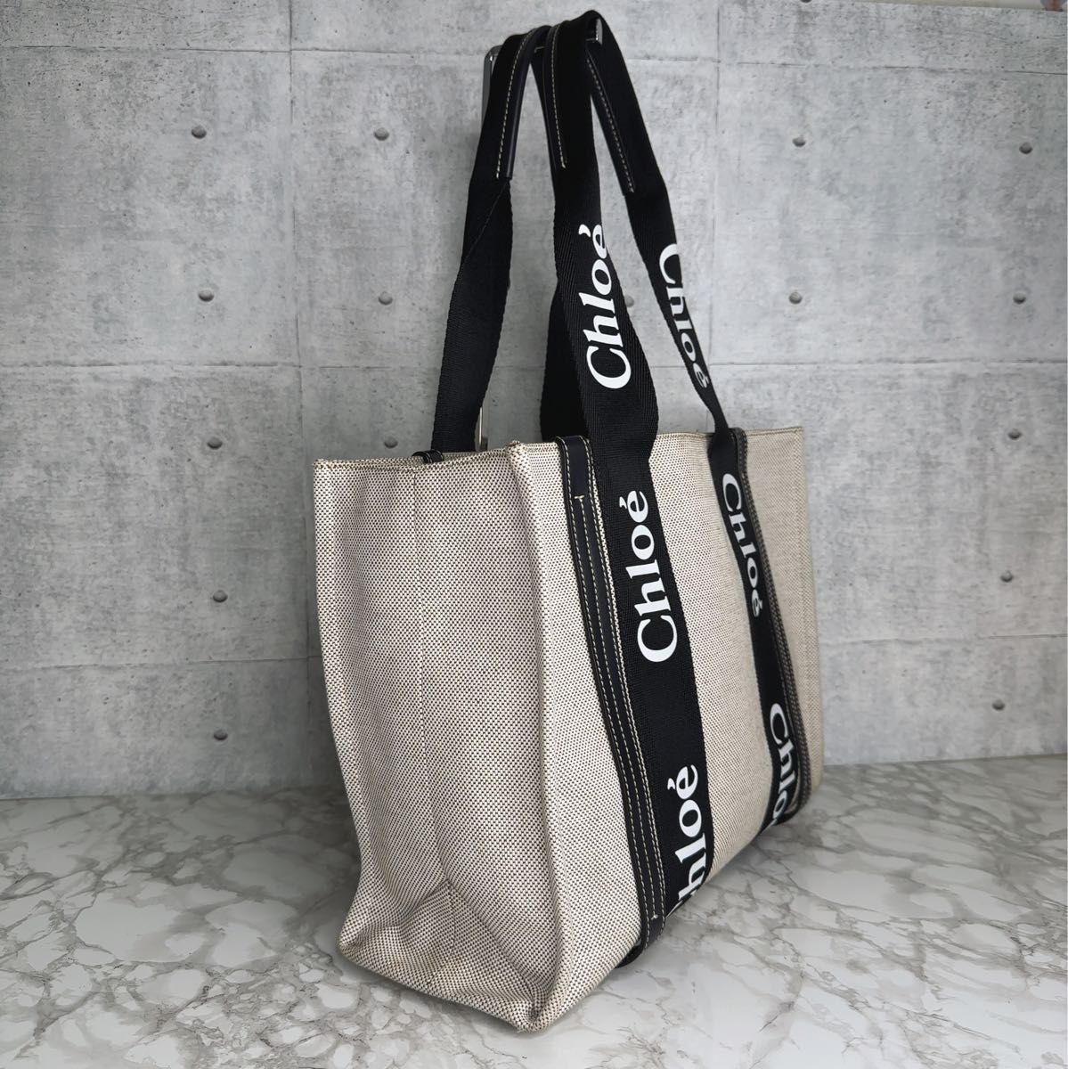美品 Chloe クロエ ウッディ トートバッグ ショルダーバッグ 美品 Chloe クロエ ウッディ トートバッグ ショルダーバッグ