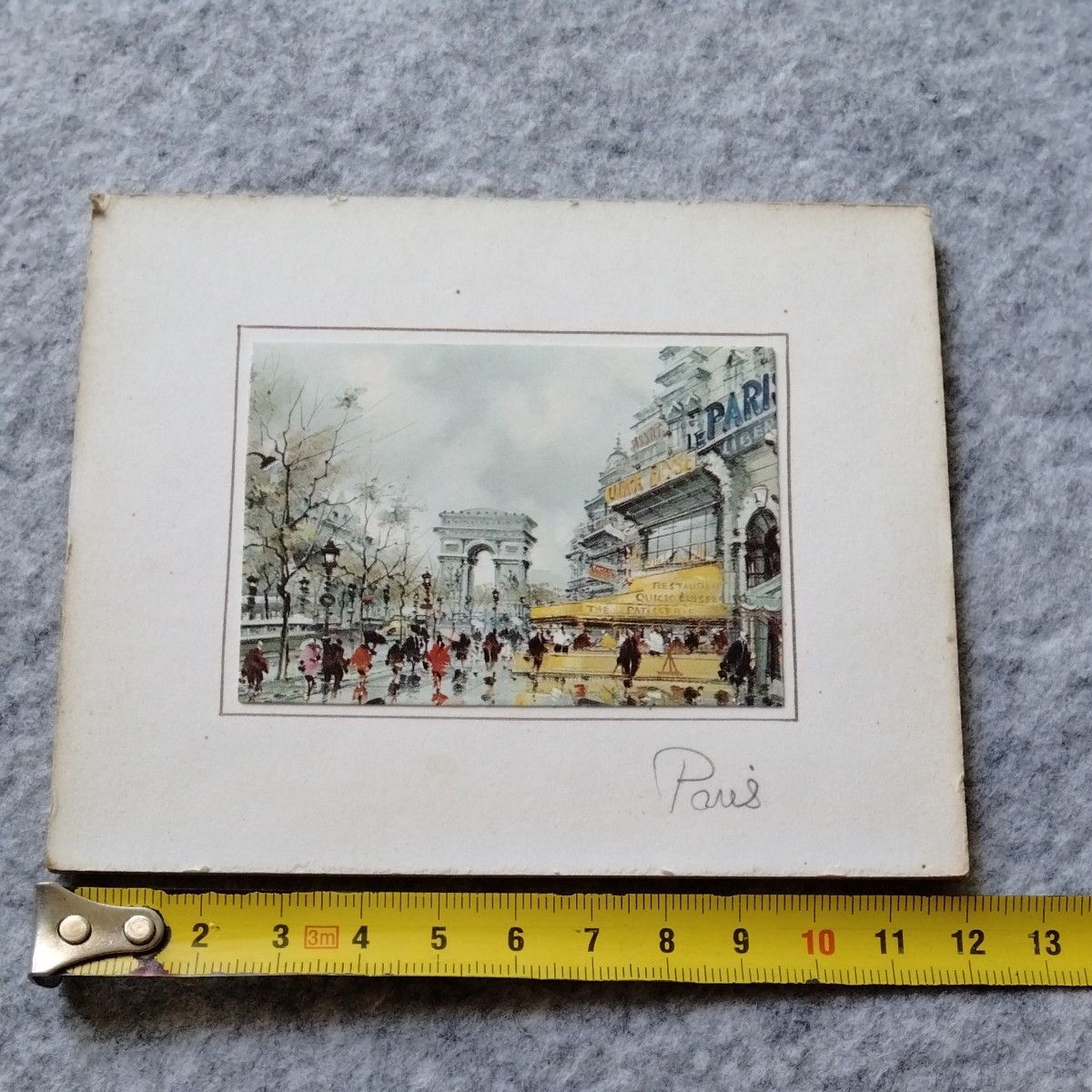 ロンドン郊外 蚤の市購入 ③ パリの街並み 絵画 イラスト ロンドン郊外 蚤の市購入 ③ パリの街並み 絵画 イラスト