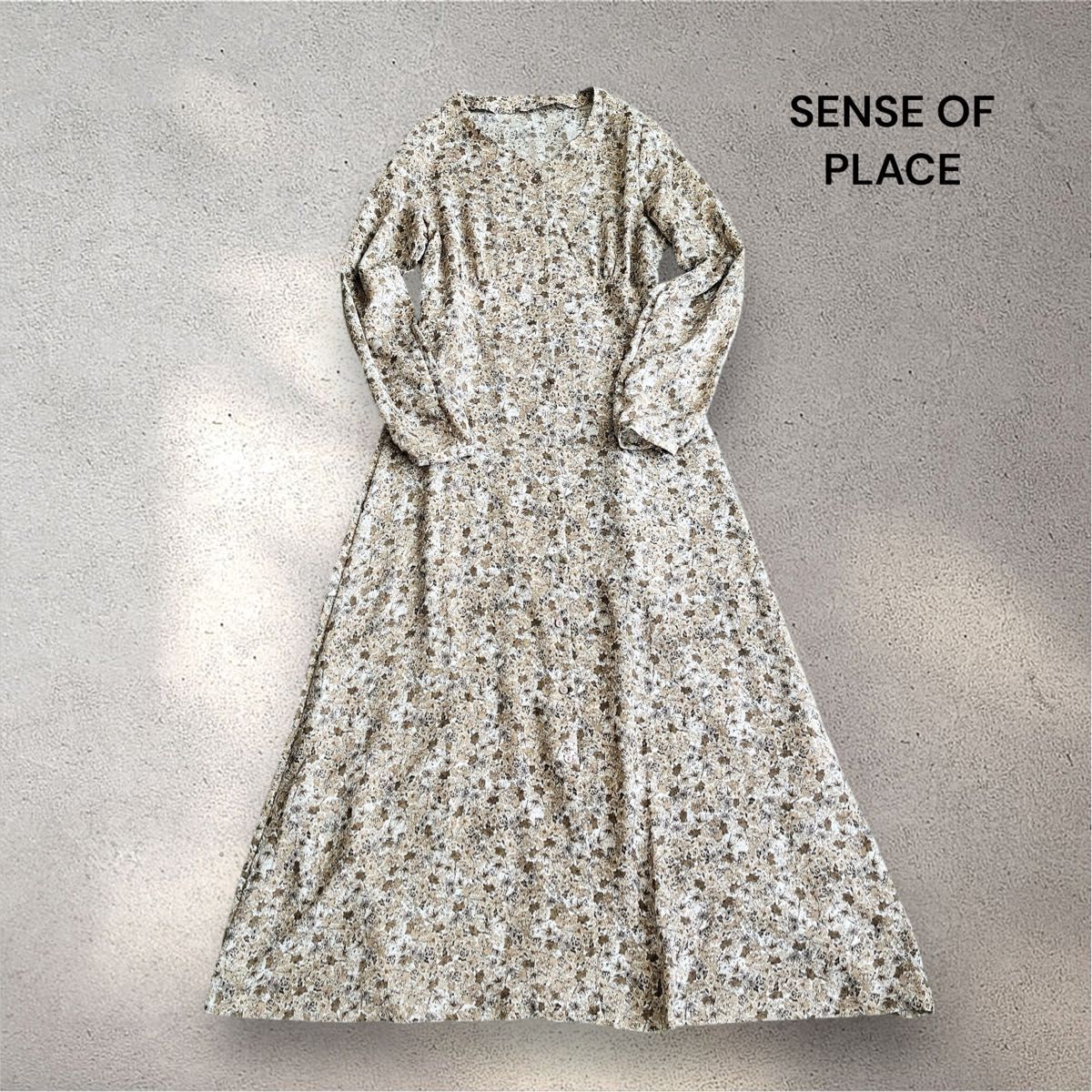 SENSE OF PLACE 花柄ロングワンピース 長袖 Vネック|Yahoo SENSE OF PLACE 花柄ロングワンピース 長袖 Vネック|Yahoo