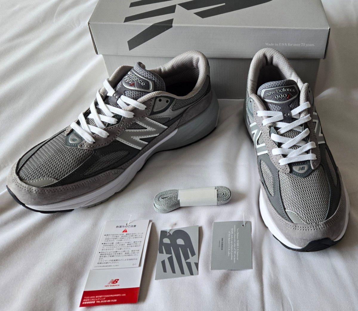 ニューバランス 990V6 grey グレーM990GL6 ヒールロゴ 「NB」 26 ニューバランス 990V6 grey グレーM990GL6 ヒールロゴ 「NB」 26