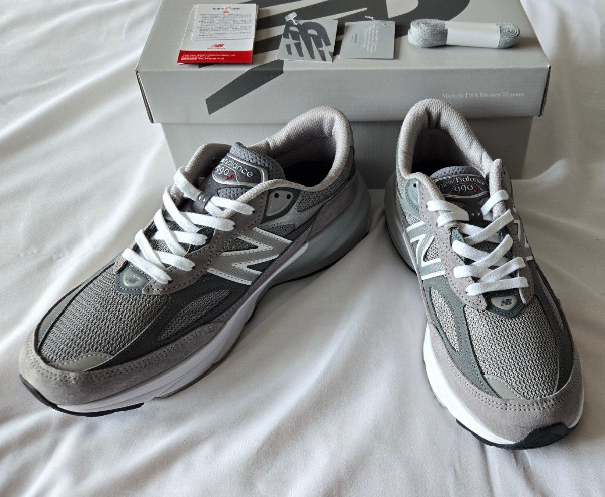 ニューバランス 990V6 grey グレーM990GL6 ヒールロゴ 「NB」 26 ニューバランス 990V6 grey グレーM990GL6 ヒールロゴ 「NB」 26