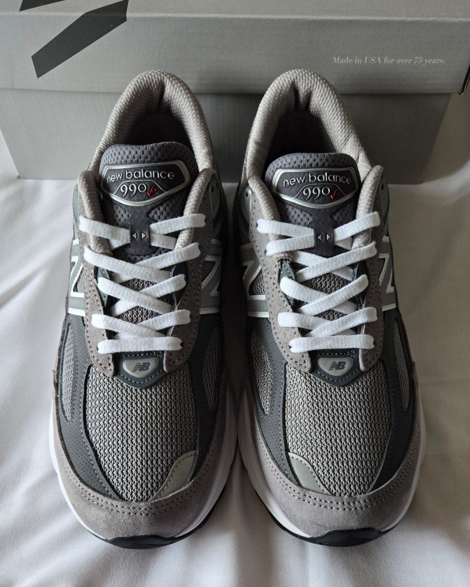 ニューバランス 990V6 grey グレーM990GL6 ヒールロゴ 「NB」 26 ニューバランス 990V6 grey グレーM990GL6 ヒールロゴ 「NB」 26