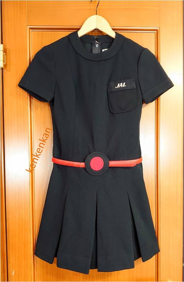 美品 JAL CA5代目制服 スチュワーデスのワンピース 半袖 美品 JAL CA5代目制服 スチュワーデスのワンピース 半袖