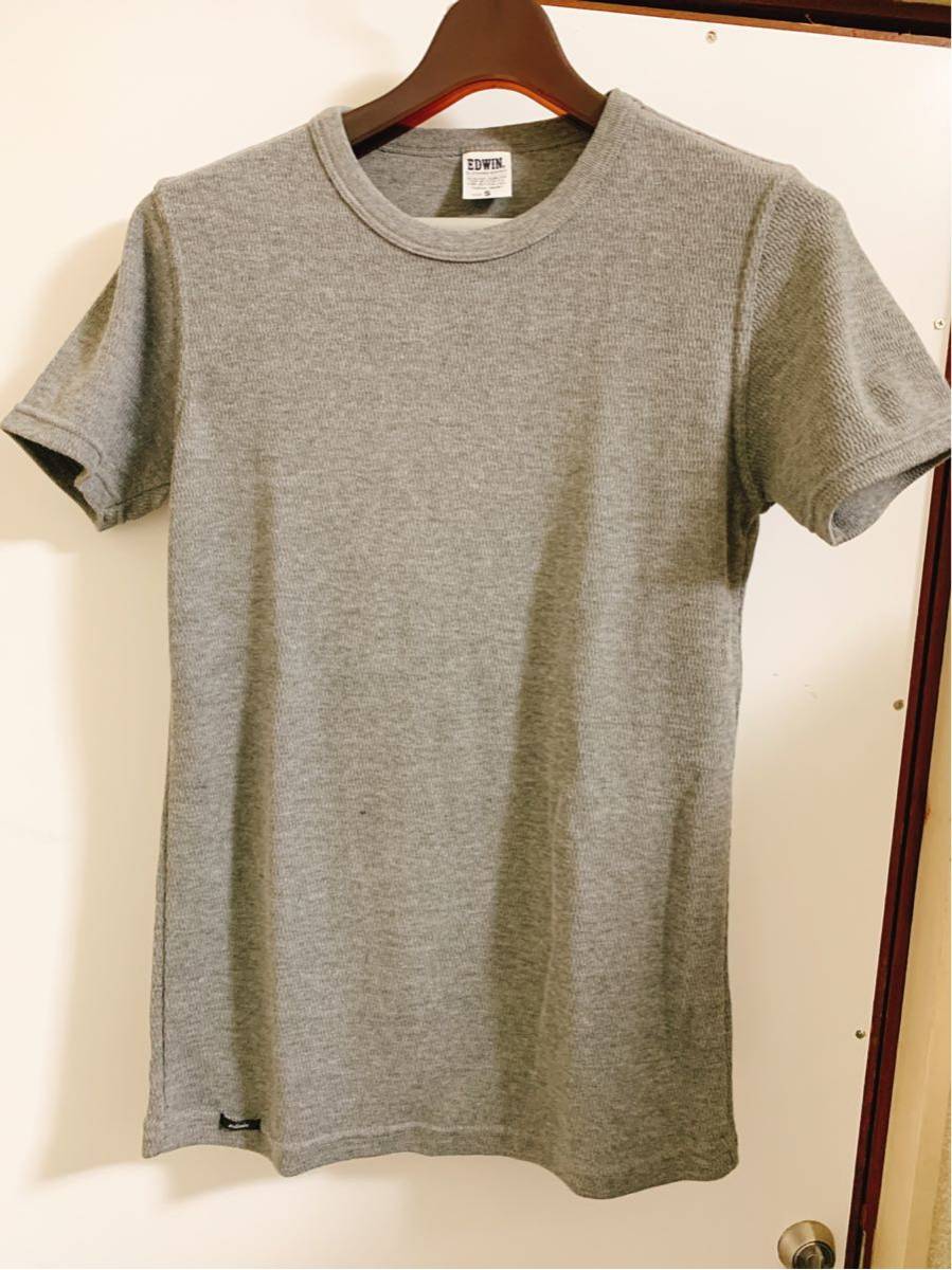 EDWIN Tシャツ メンズ サイズS 半袖 シャツ グレー 無地 送料無料 送料込み_画像1