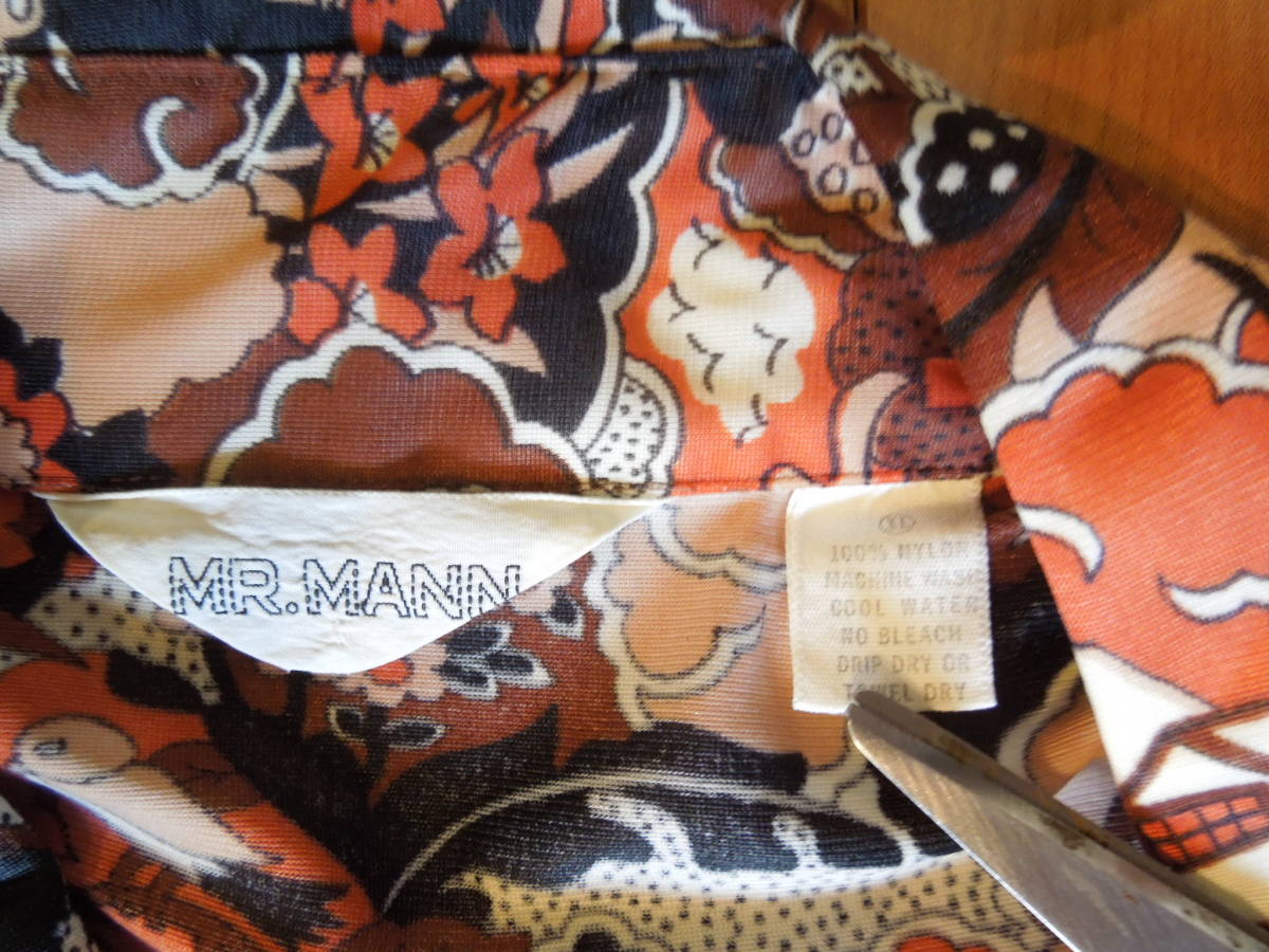 驚きの価格 MR.MANN 70'sヴィンテージポリシャツ　MADE IN USA　Lサイズ Lサイズ