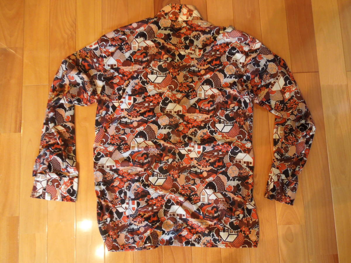 MR.MANN 70'sヴィンテージポリシャツ MADE IN USA Lサイズ_画像4