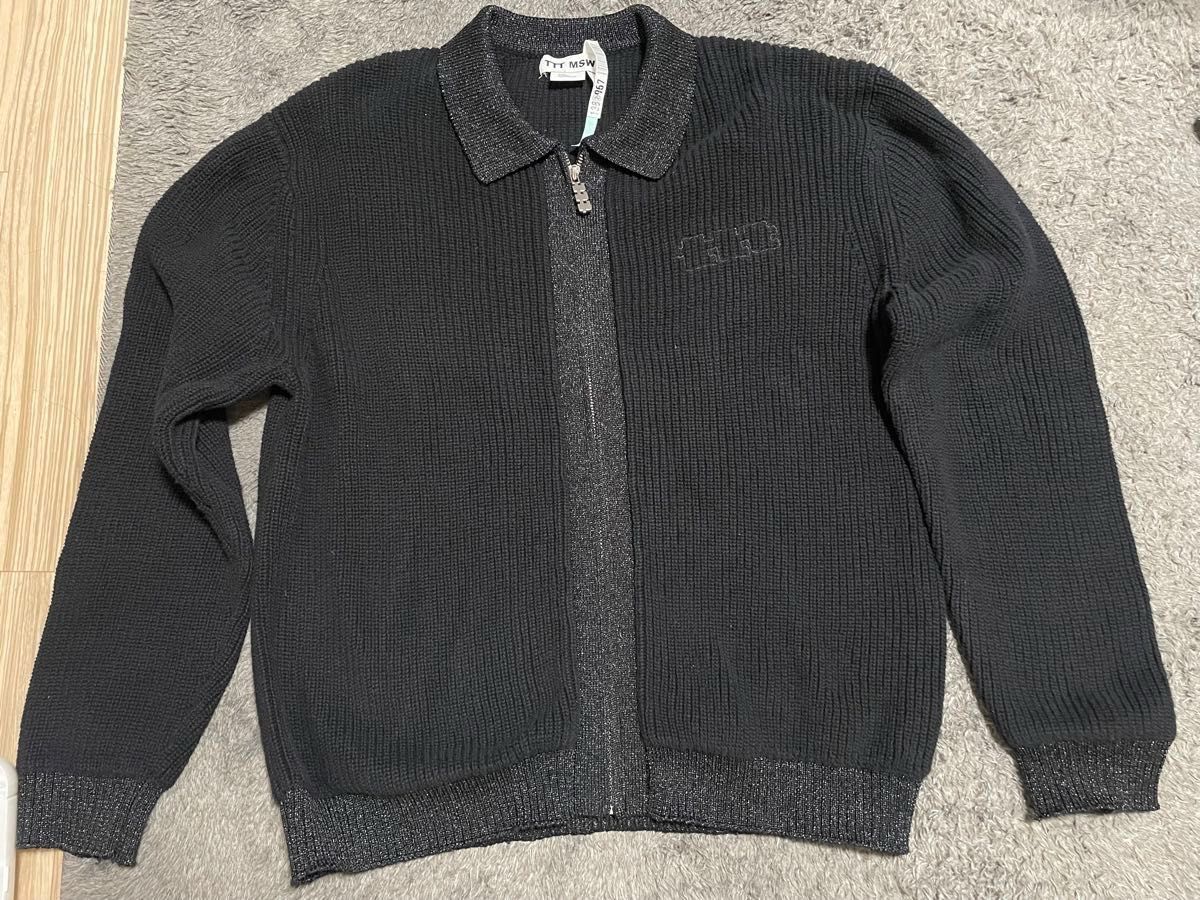 TTT MSW 24SS Lame Zip Up Cardigan サイズMティーモダン TTT MSW 24SS Lame Zip Up Cardigan サイズMティーモダン