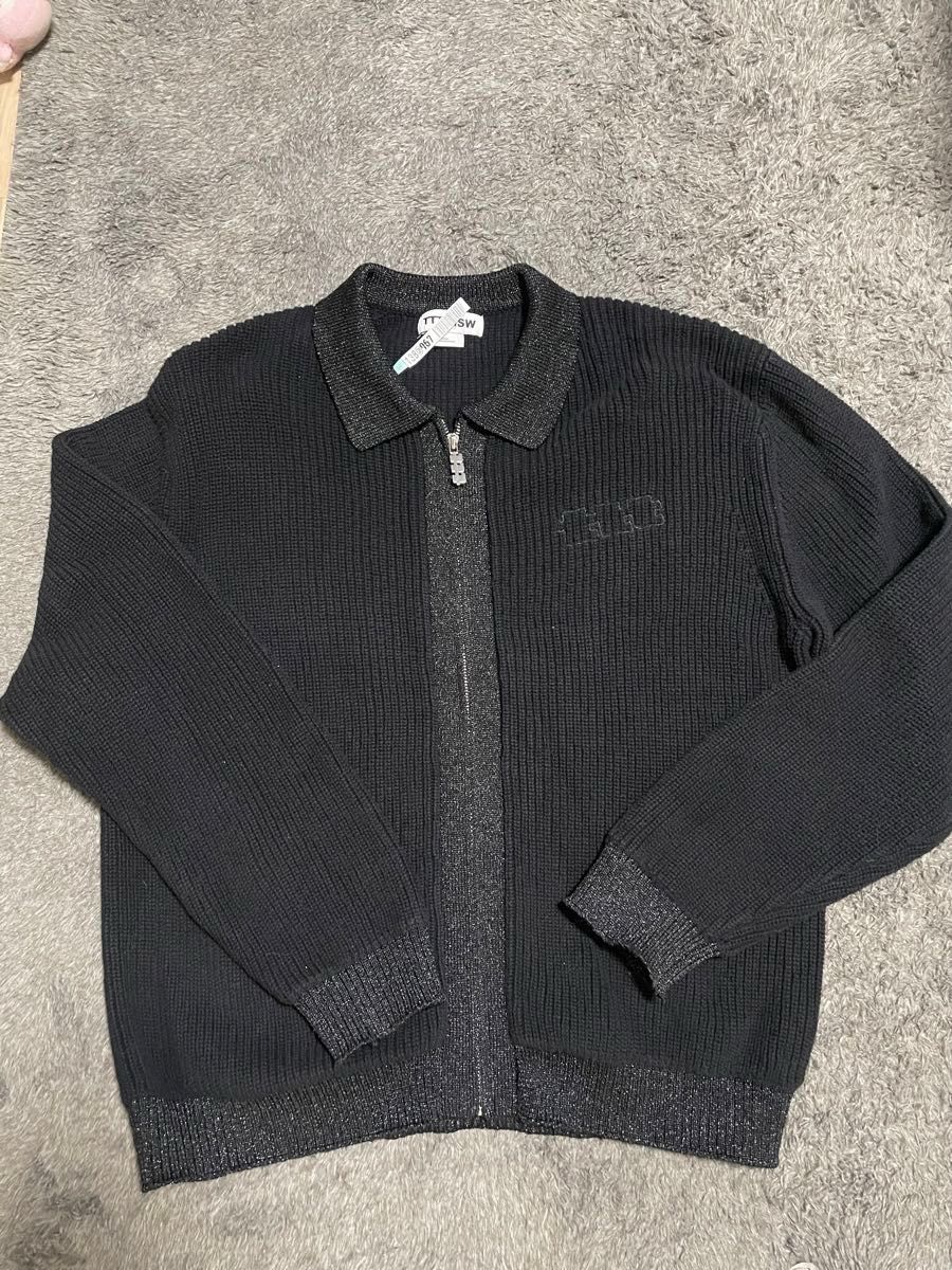 TTT MSW 24SS Lame Zip Up Cardigan サイズMティーモダン TTT MSW 24SS Lame Zip Up Cardigan サイズMティーモダン